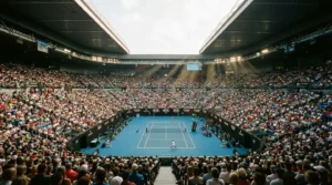 Apuestas de tenis en Grand Slam: estadio lleno durante un partido de un Major