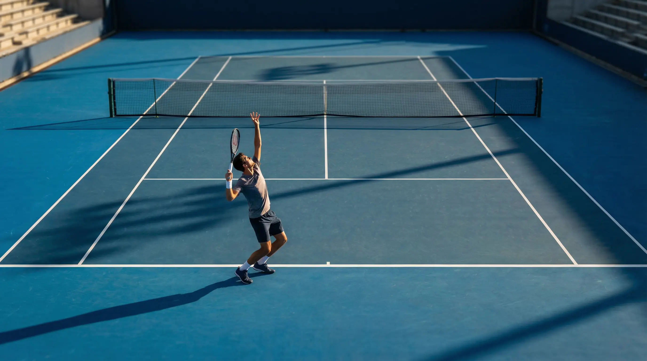 Mercados de apuestas en tenis: pantalla de cuotas junto a una pista de tenis